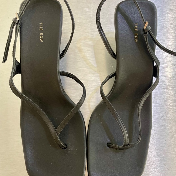 The Row Black Kitten Heel Sandals - Picture 10 of 14